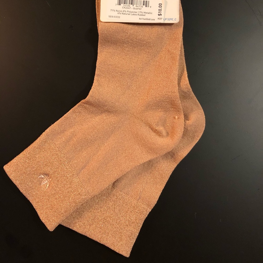 NWT Adidas Gold Glitter Socks